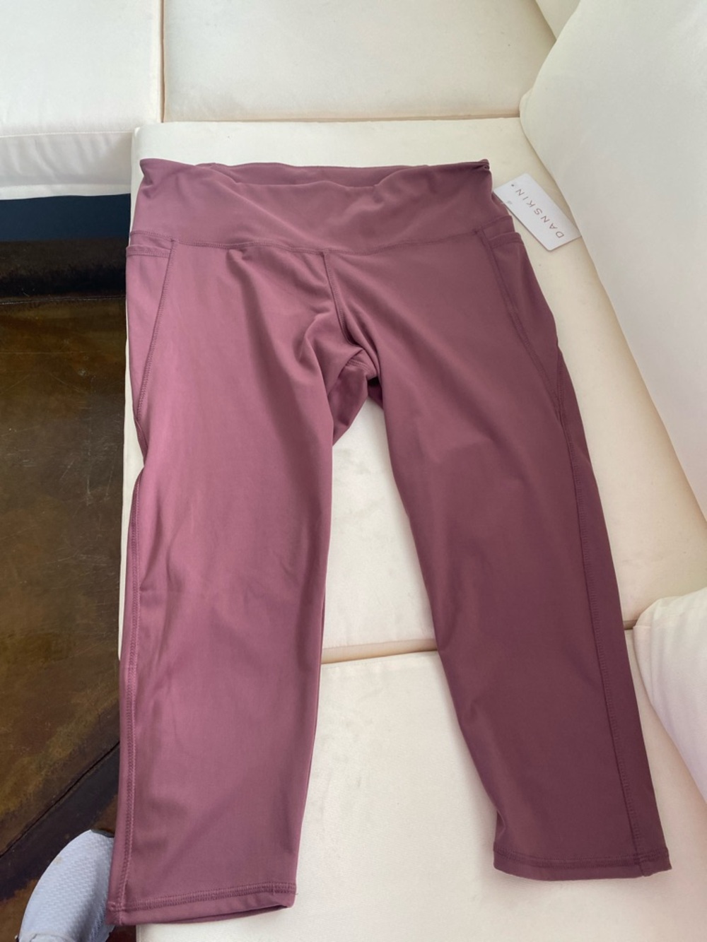 Danskin Mauve High-Waist Workout Leggings - Picture 2 of 4